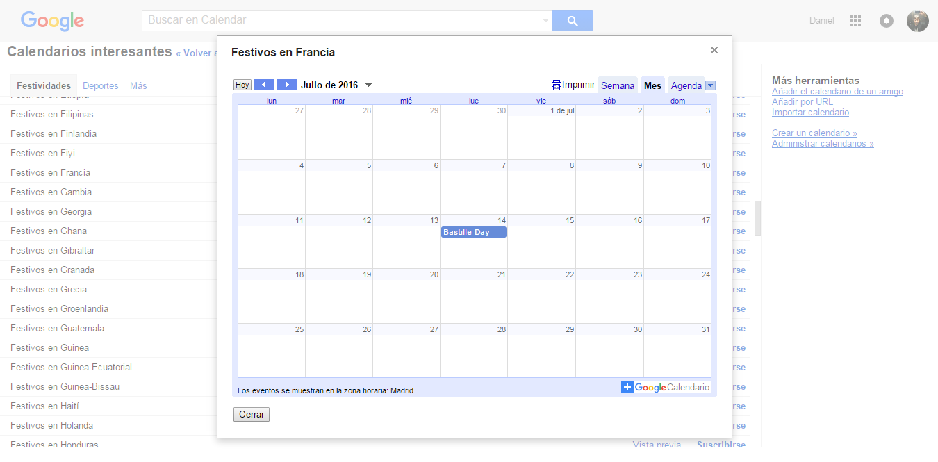 Calendaris interessants -Dies festius a França