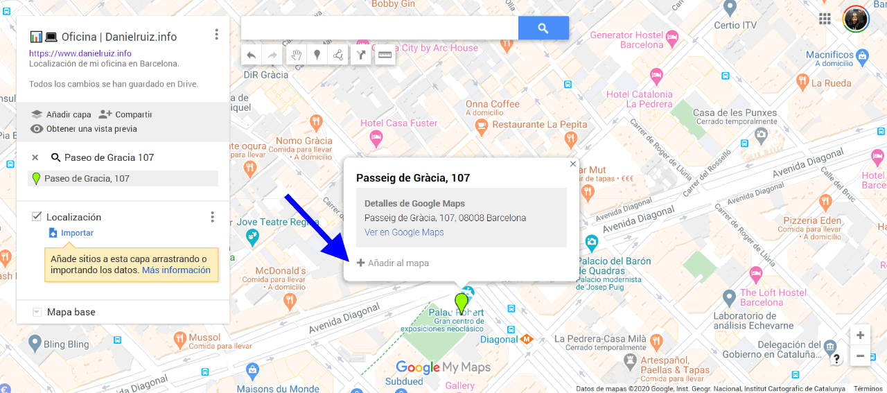 Crear mapa con Google my Maps