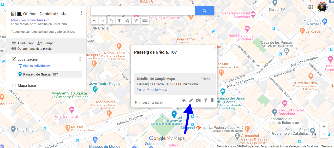 Crear mapa con Google my Maps